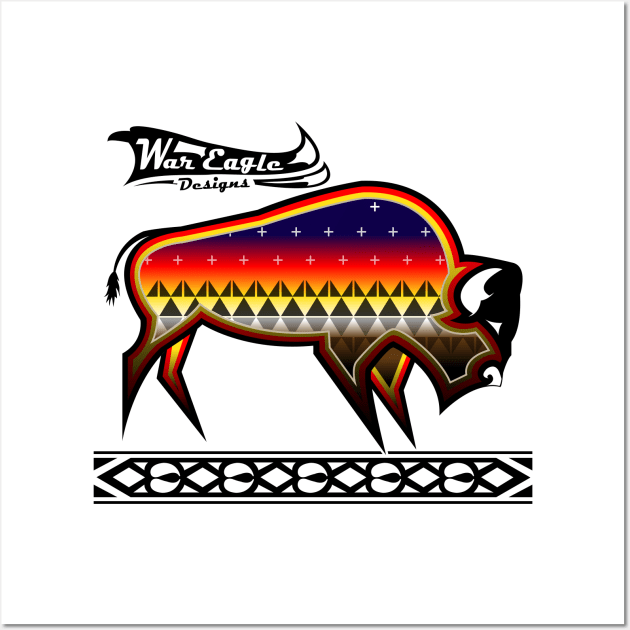 Protecting the people Black Buffalo Wall Art by melvinwareagle